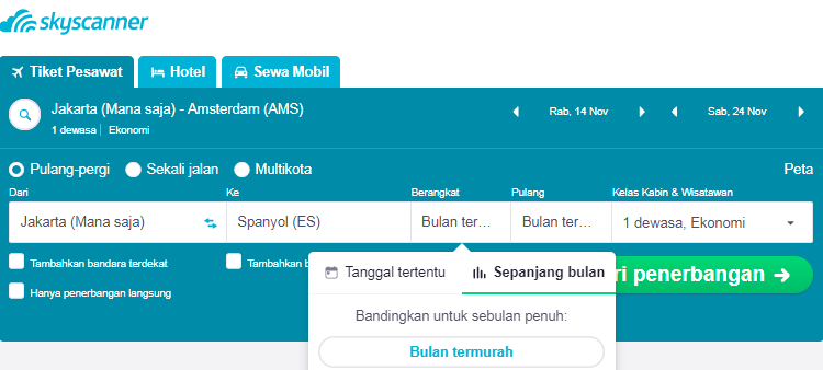 Skyscanner Search